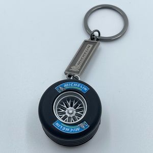 MICHELIN Tire style keychain keyring for F1 lover blue NEW
